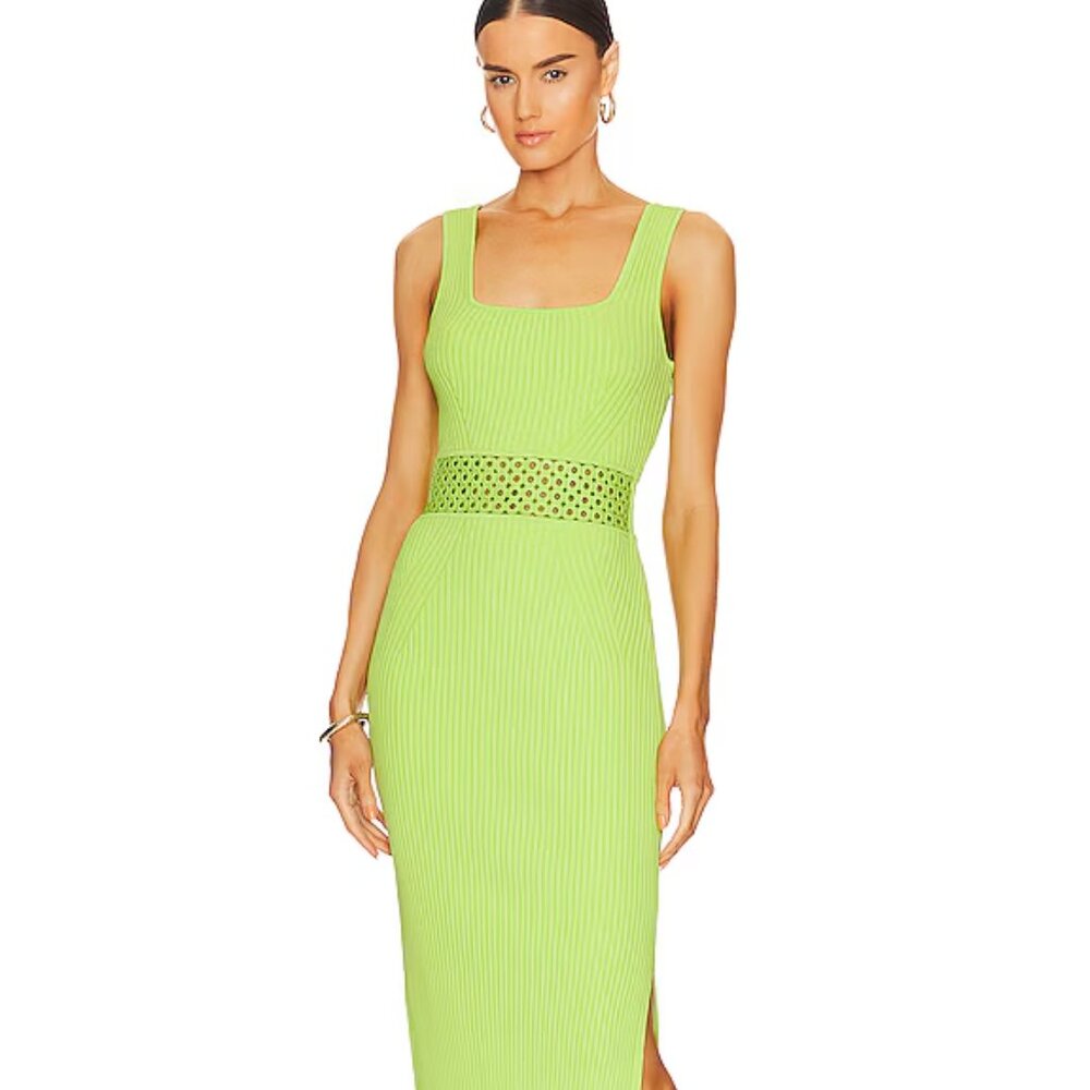 Jonathan Simkhai Loren Crochet Rings Midi Dress